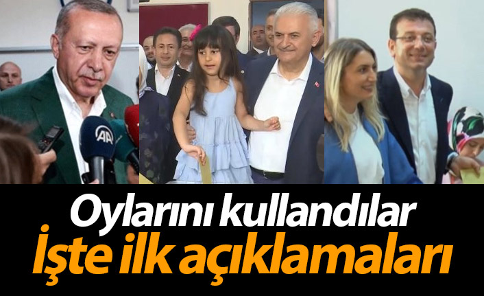 İstanbul'da seçim: Erdoğan, Yıldırım ve İmamoğlu'ndan ilk açıklamalar