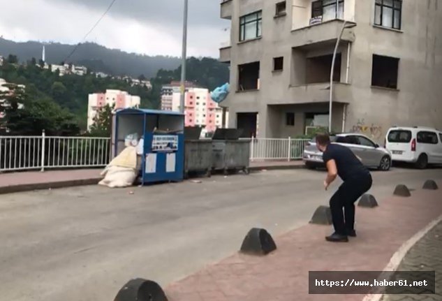 Rizeli vatandaşın çöp atışı sosyal medyada gündem oldu 