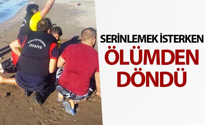 Serinlemek isteyen genç adam ölümden döndü