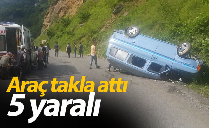 Giresun'da kaza: 5 kişi yaralandı