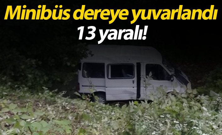 Minibüs dereye yuvarlandı 13 yaralı | Giresun Haberleri