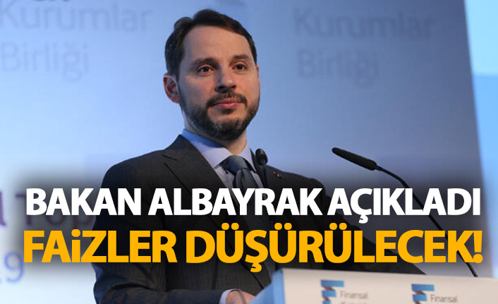 Bakan Albayrak müjdeyi verdi! Kredi faizleri iniyor