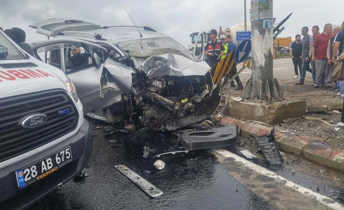 Giresun’da trafik kazası 3 ölü, 1 yaralı