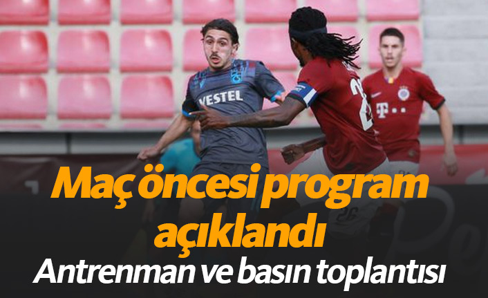 Trabzonspor'un Prag programı açıklandı