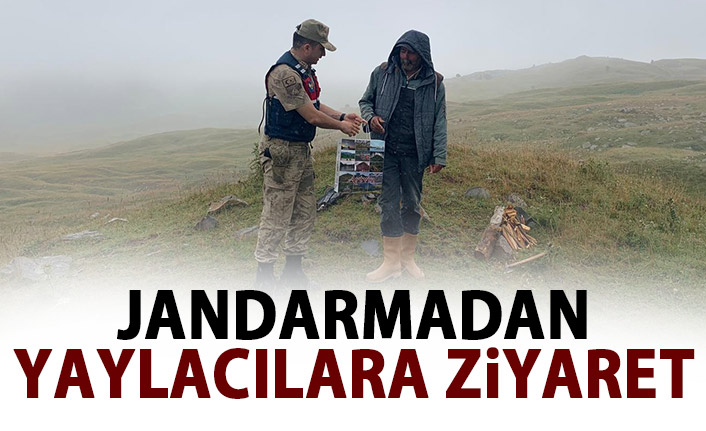 Jandarmadan yaylacılara ziyaret