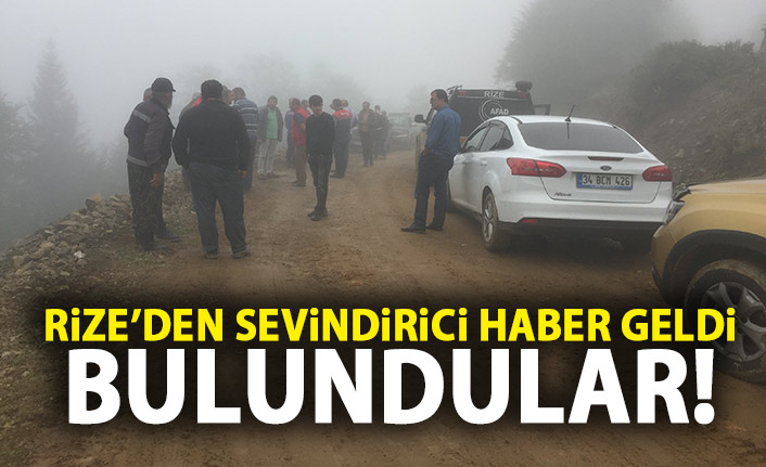 Rize'den müjdeli haber geldi! Kaybolan vatandaşlar bulundu!