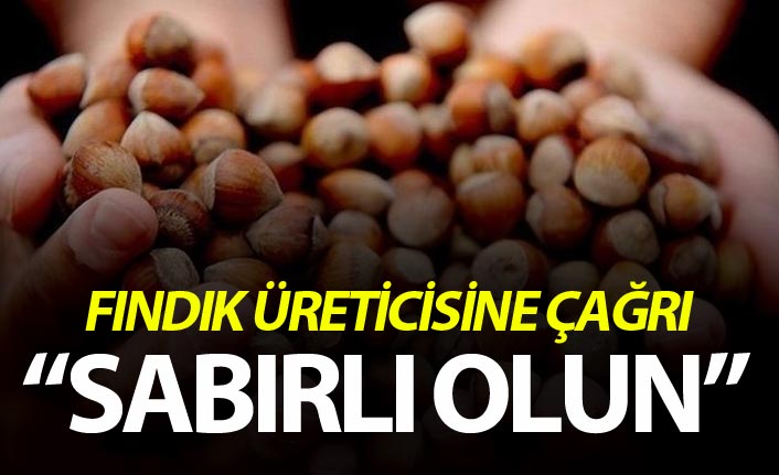 Fındık üreticilerine "sabırlı olun" çağrısı