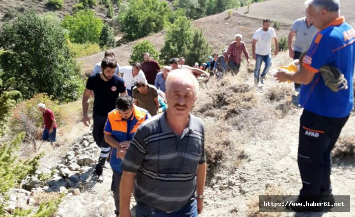 Cevizden düştü! 1 kilometre sedyede taşındı!