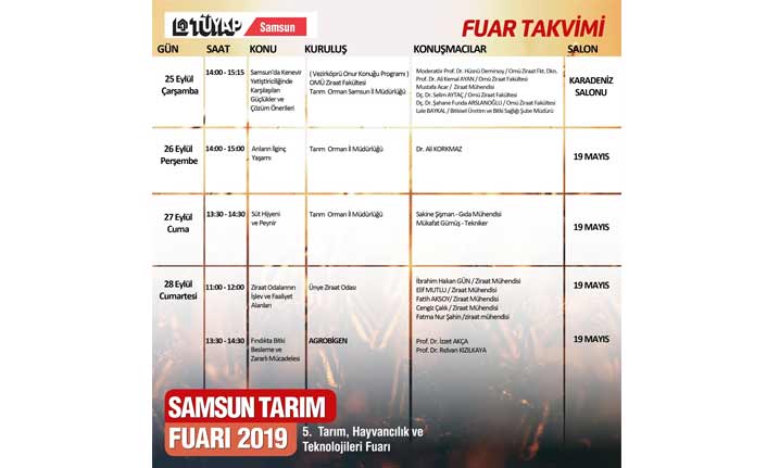 Samsun Tarım Fuarı 5. kez kapılarını açıyor