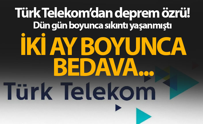 Türk Telekom'dan özür geldi! Kullanıcılarına hediye...