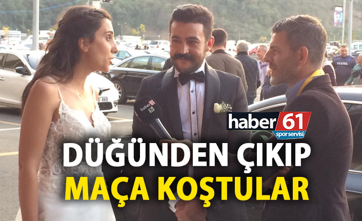 Nikahtan çıkıp maça koştular!