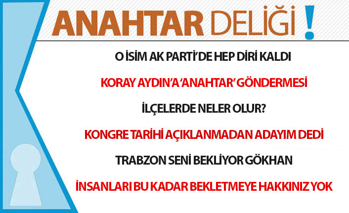 Anahtar Deliği 08.10.2019