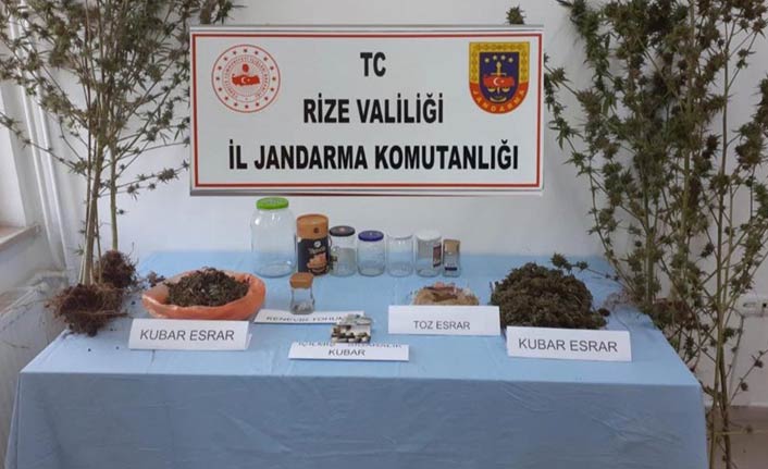 Rize'de uyuşturucu operasyonu 15 Ekim 2019