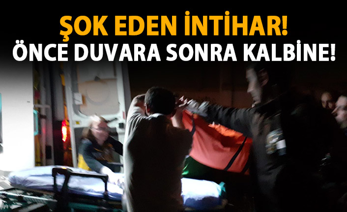 Rize'de şok eden intihar! Önce duvara sonra kalbine!