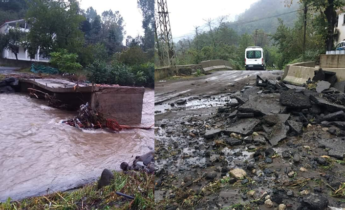 Giresun'da etkili olan yağış