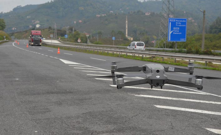 Karadeniz Sahil Yolu’nda ‘drone’lu denetim