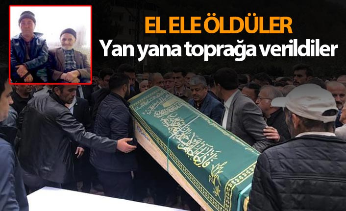 Giresun'da ele ele ölen baba oğul yan yana toprağa verildi