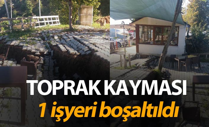 Toprak kayması - 1 iş yeri boşaltıldı