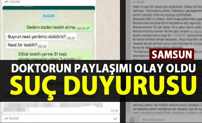 Doktordan Samsun'u ayağa kaldıran paylaşım!