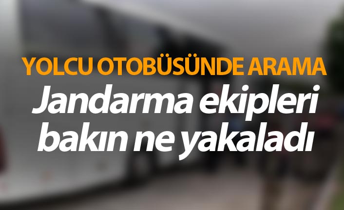 Giresun'da yolcu otobüsünde arama