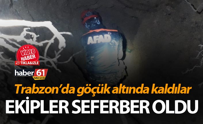 Trabzon’da göçük altında kalan keçiler için seferber oldular