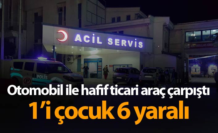 Ordu'da otomobil ile hafif ticari araç çarpıştı: 6 yaralı