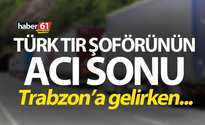 Türk Tır şoförünün acı sonu