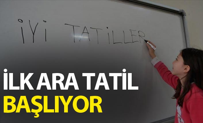 Okullarda ilk ara tatil başlıyor