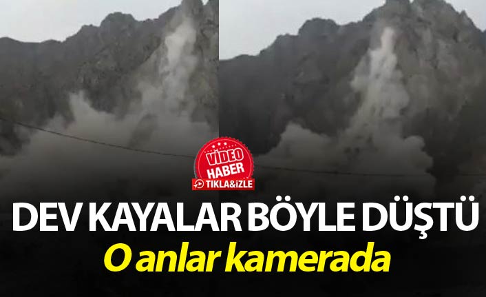 Artvin'de heyelan anı kameraya yansıdı