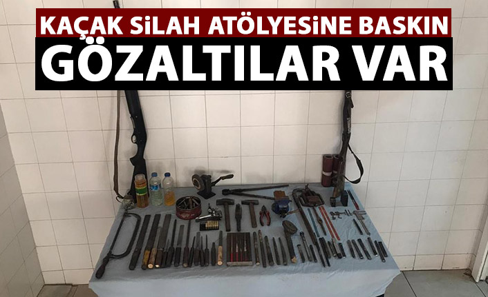 Giresun'da kaçak silah atölyesine baskın