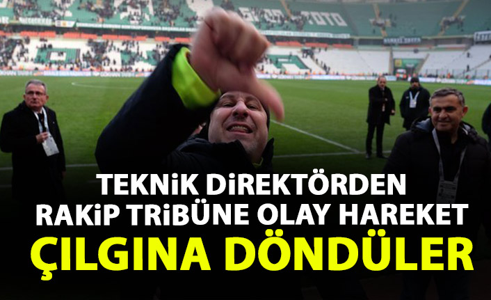 Teknik direktörden rakip tribüne olay hareket! Çılgına döndüler