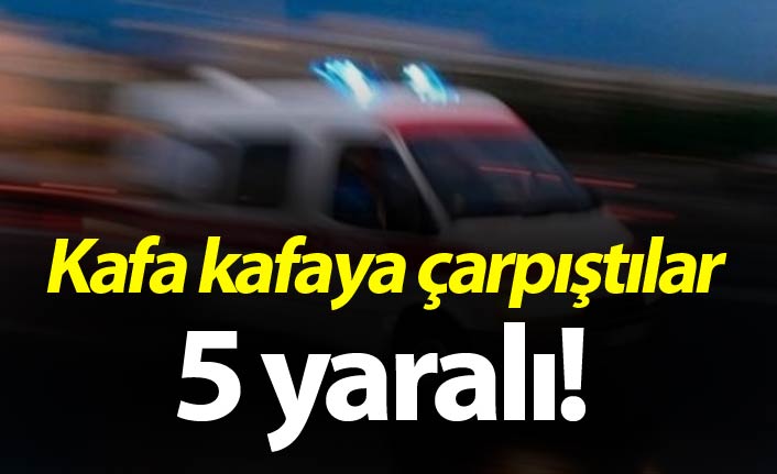 İki otomobil çarpıştı: 5 yaralı