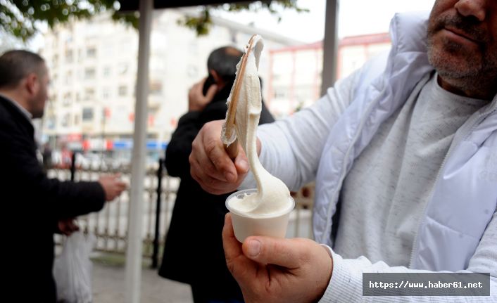 Görele dondurması kışında rağbet görüyor