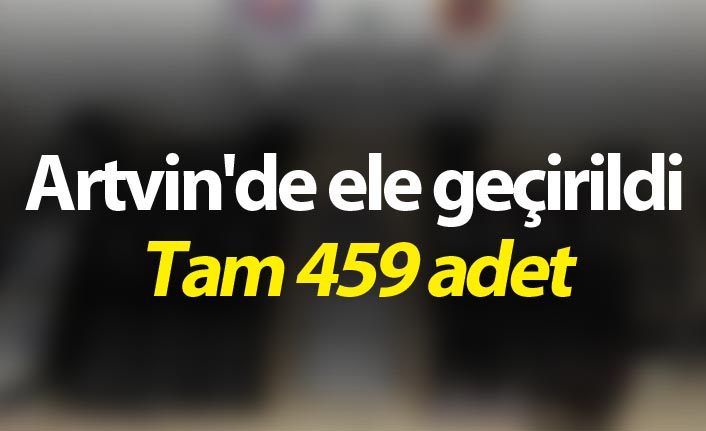 Artvin'de ele geçirildi - Tam 459 adet