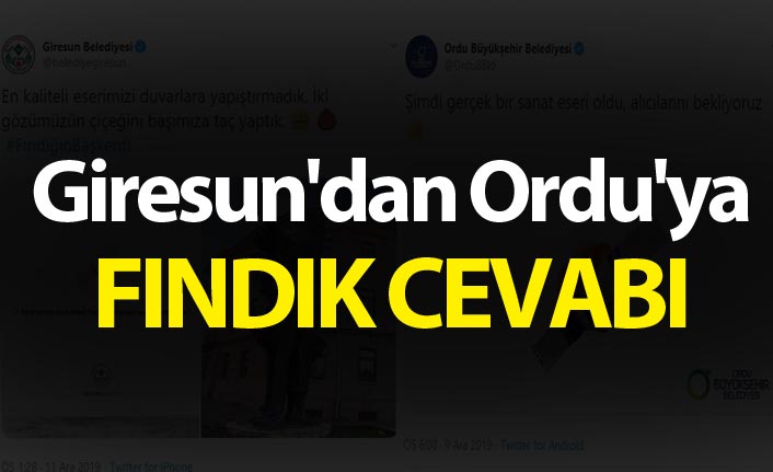 Giresun'dan Ordu'ya Fındık cevabı