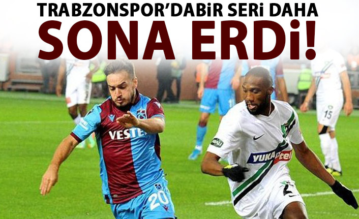 Trabzonspor'da seri bozuldu