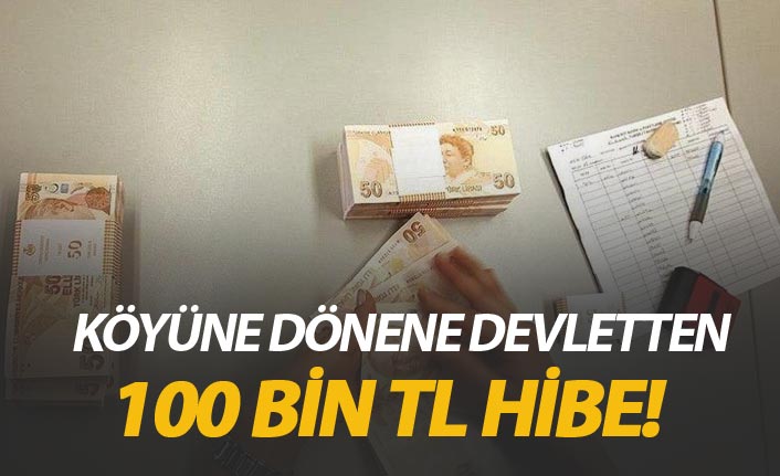 Köyüne dönene devletten 100 bin TL hibe!