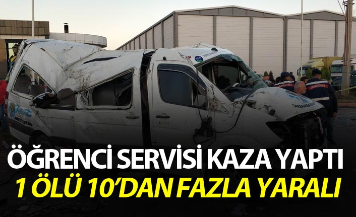 Öğrenci servisi kaza yaptı: 1 ölü