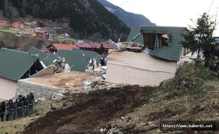 Uzungöl'de yıkımlar başladı