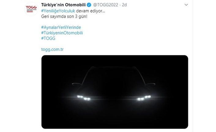 Türkiye'nin Otomobili'nden 'ayna' paylaşımı