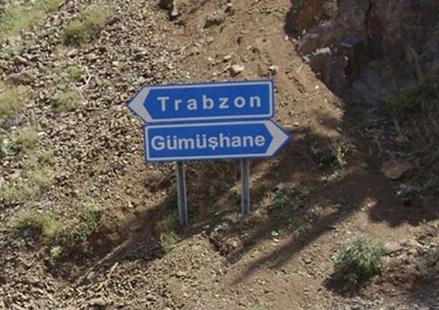 Trabzon - Gümüşhane yolunda çalışma. 28 Aralık 2019