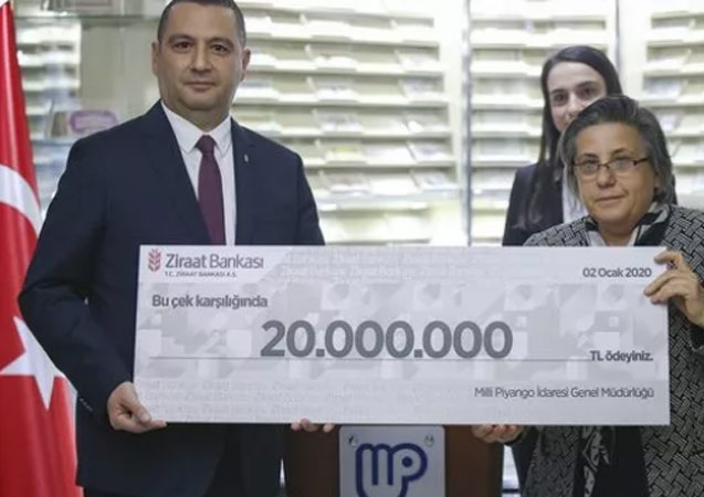 Büyük ikramiye çıkan bilet talihlileri 20'şer milyon TL'lik ikramiyelerini aldı