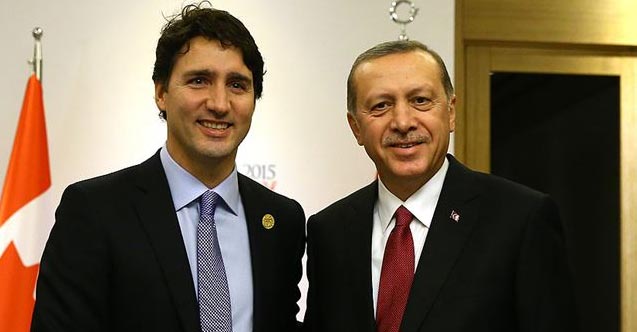 Cumhurbaşkanı Erdoğan, Kanada Başbakanı Trudeau ile görüştü