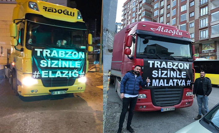 Trabzon'dan Elazığ ve Malatya'ya yardım eli