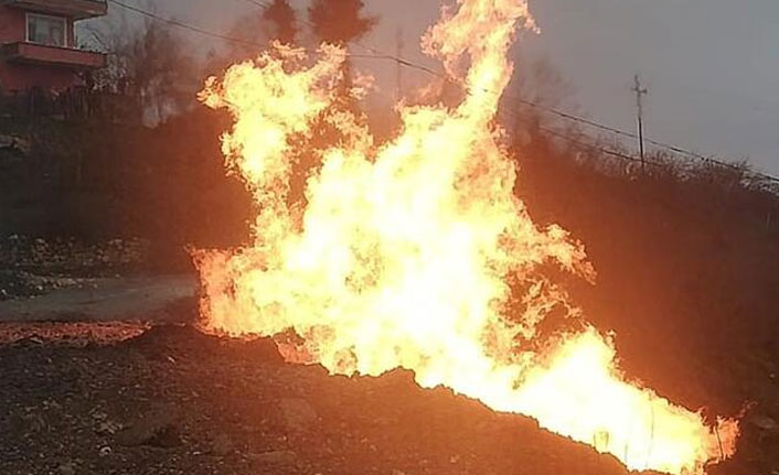 Ordu'da doğal gaz hattı patladı!