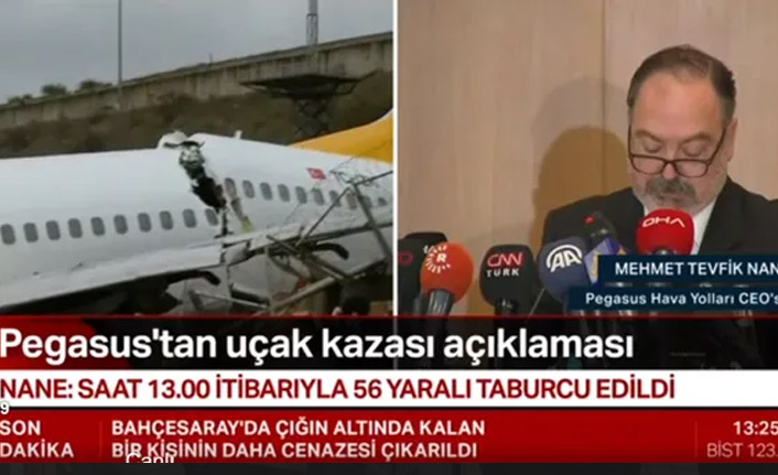 Pegasus CEO'sundan kaza açıklaması