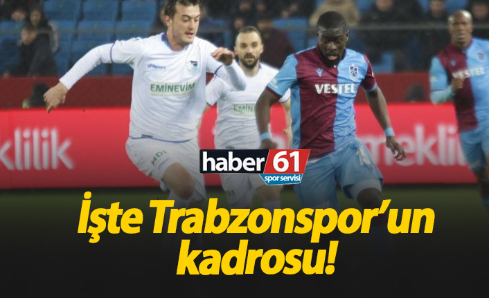 Trabzonspor'un Erzurum 11'i açıklandı