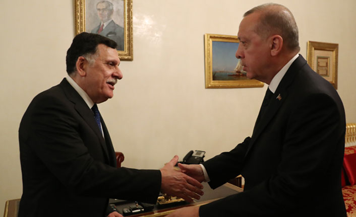 Cumhurbaşkanı Erdoğan, Sarraj’ı kabul etti