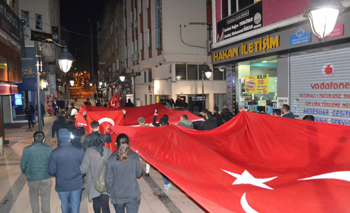 Fatsa’da şehitler için yürüdüler