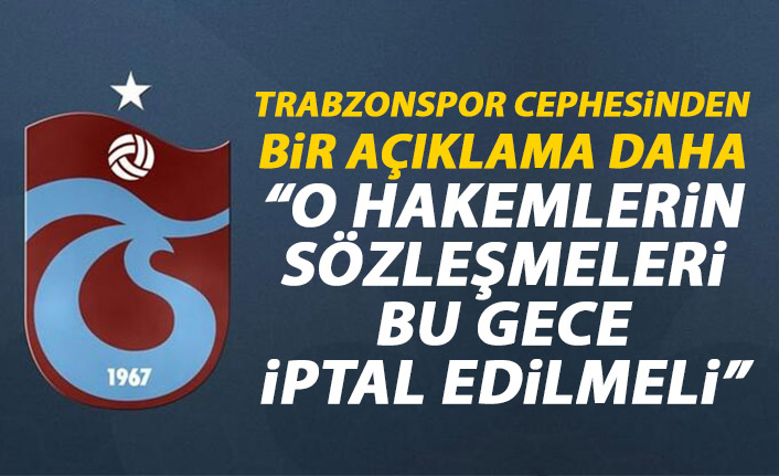 Trabzonspor’dan bir açıklama daha: Bizimle sinsice savaş verdiklerine inananlar...